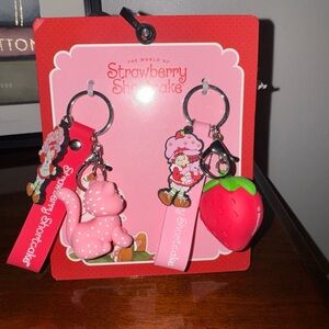Strawberry Shortcake Pink & Red Key and Card Holder Set